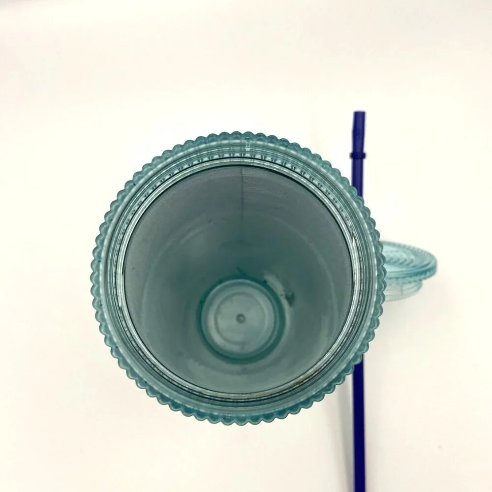 Starbucks Teal‎ Iridescent Mermaid Scale Cold Cup Tumbler 24 oz